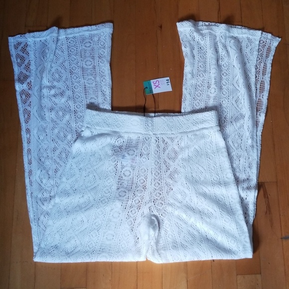 Primark Pants - NWT  White Lace beach summer pants XS